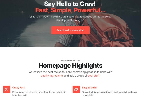 One-page example in light theme